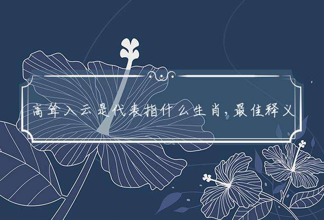 高耸入云是代表指什么生肖,最佳释义解释