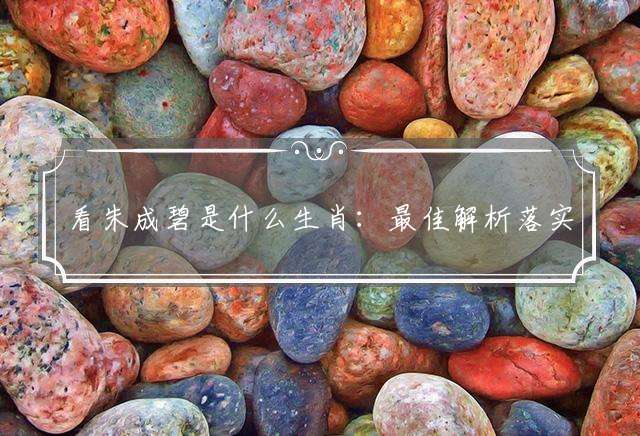 看朱成碧是什么生肖：最佳解析落实