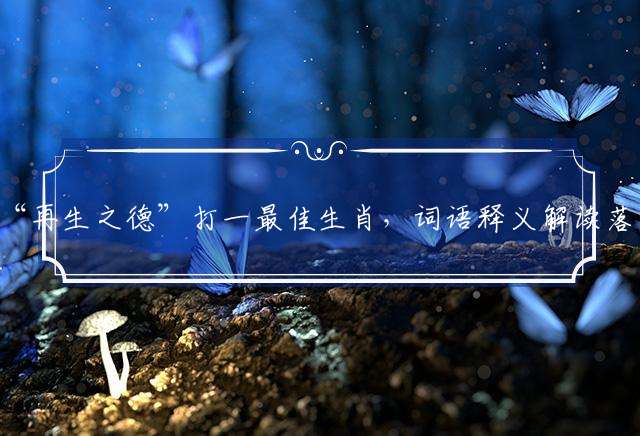 “再生之德”打一最佳生肖，词语释义解读落实